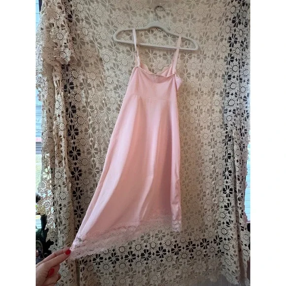Vintage 60's Soft Pink‎ Slip Sz S - Picture 5 of 8